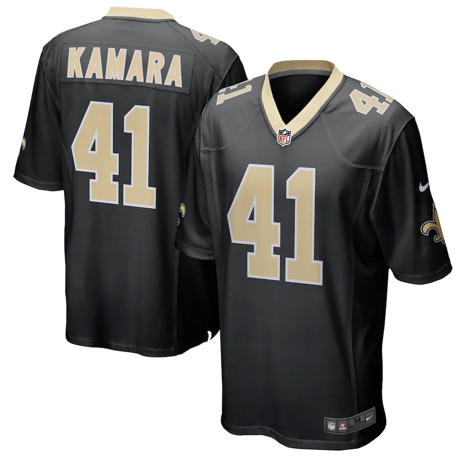 Men New Orleans Saints #41 Alvin Kamara Nike Black Game Player NFL Jersey